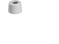 Purus hvid plastroset 40 mm med højde på 65 mm og bredde på 95 mm Rørlegger artikler - Baderommet - Tilbehør for håndvask