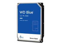WD Blue WD60EZAX - Harddisk - 6 TB - intern - 3.5 - SATA 6Gb/s - 5400 rpm - buffer: 256 MB PC-Komponenter - Harddisk og lagring - Interne harddisker