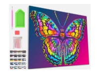 Diamond art på lærred 30x40cm, sommerfugl Hobby - Kunsthåndverk - Håndarbeidsprodukter