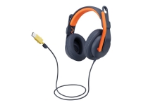 Logitech Zone Learn On-Ear Wired Headset for Learners, USB-A - Hörlurar med mikrofon - på örat - ersättning - kabelansluten - USB-C