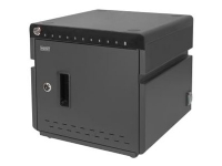 DIGITUS DN-45004 - Kabinett - för 10 netbooks/surfplattor - UV cleaner, USB-C, mobile, charging - låsbar - ABS-plast, kallvalsat stål - svart, RAL 9005 - skärmstorlek: upp till 14 tum - skrivbord - utmatning: 5 / 9 / 12 V