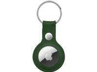 Breloczek Crong Brelok Crong Leather Case with Key Ring Apple AirTag (zielony) Tele & GPS - GPS - Tilbehør