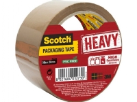 3M Scotch emballasjetape HEAVY, 50 mm x 50 m, brun ekstra sterk, tykkelse: 57 my, PVC-fri, - 1 stk (HV5050SB)