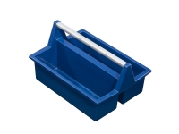 Allit Toolbox Carry 40. Öppen verktygslåda med 2 fack och aluminiumhandtag i slagtålig plast.