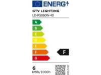 GTV LED-LYSKILDE, R50, 6W, 500lm, 4000K, E14, AC175-250V, 50-60HZ, RA>80, PF>0,5, 120 grader, 52mA LD-R5060W-40