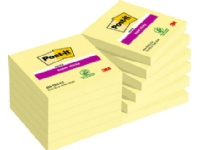 Post-it® Super Sticky Notes, ultragul, 12 blokke, 76 mm x 76 mm Papir & Emballasje - Blokker & Post-It - Legg det ut