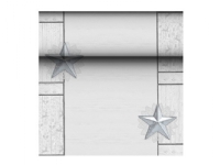 PAPSTAR Julebordsløber Rising Star, hvid lavet af tissue, på rulle, mål: (B)400 mm x (L)24 m, - 1 stk (88165)