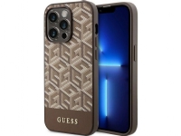 Originalt frontpaneldeksel GUESS GUHMP14XHGCFSEW for iPhone 14 PRO MAX (Magsafe GCUBE Stripes / Brun)