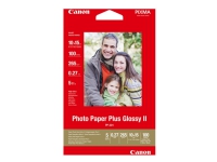 Bilde av Canon Photo Paper Plus Glossy Ii Pp-201 - Høyblank - 270 Mikroner - 102 X 152 Mm - 265 G/m² - 100 Ark Fotopapir - For Maxify Gx6040, Gx6050, Gx7040, Gx7050 Pixma G540, G550, G640, G650, Ts3450, Ts3451