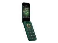 Nokia 2660 Flip – 4G funktionstelefon – dual-SIM – RAM 48 MB / Intern hukommelse 128 MB – microSD slot – rear camera 0,3 MP – frodig grøn