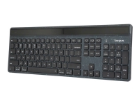 Targus EcoSmart - Tastatur - bærekraftig energiutvinning - bakteriedrepende middel - bakgrunnsbelyst - trådløs - Bluetooth 5.0 - QWERTY - Nordisk - tastsvitsj: Scissor-Key - svart - recycled packaging