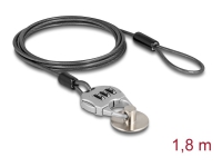 Navilock - Sikkerhetskabellås - with combination lock and steel plate with adhesive pad - svart - 1.8 m