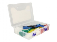 Delock - Kabelsamlare - assortment box with tensioning tool - vit, gul, röd, grön (paket om 350)