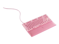 Razer Huntsman V2 - Tastatur - uten nummertastatur - bakgrunnsbelyst - USB - QWERTY - USA - tastsvitsj: Razer Linear Optical Red - kvarts