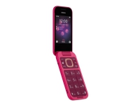 Nokia 2660 Flip – 4G funktionstelefon – dual-SIM – RAM 48 MB / Intern hukommelse 128 MB – microSD slot – rear camera 0,3 MP – pop pink