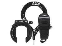 AXA Block XXL set Ring lock Varefakta, SBSC, Approved in:Denmark, Sweden, Black, Key, anti drilling cylinder, Ø60 mm, For frame mounting, Sykling - Sykkelutstyr - Sykkellås
