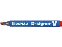 Donau DONAU D-Signer permanent markør, 1-4mm (linje), rød Skriveredskaper - Overtrekksmarkør - Tykke overstreksmarkører