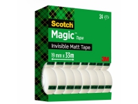 Bilde av Scotch Magic, 33 M, Gjennomsiktig, Akryl, Plast, Matte, 19 Mm, 2,54 Cm
