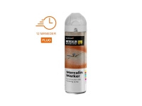 Mercalin markeringsspray 500ml - FLUO hvid, bl.a. t/asfalt, beton, græs, grus, træ, sten & is Verktøy & Verksted - Håndverktøy - Markeringsverktøy