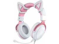 Gaming headset X10 Cat-Ear pink-white Gaming - Headset og streaming - Hodesett