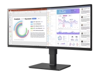 LG UltraWide 34BQ77QB-B - LED-skjerm - kurvet - 34 - 3440 x 1440 UWQHD @ 60 Hz - IPS - 300 cd/m² - 1000:1 - HDR10 - 5 ms - 2xHDMI, DisplayPort, USB-C - høyttalere PC tilbehør - Skjermer og Tilbehør - Skjermer