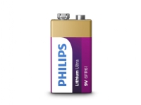 Bilde av Philips Lithium Ultra Batteri 6fr61lb1a/10, Engangsbatteri, 9v, Lithium, 9 V, 1 Stykker, Cd (kadmium), Hg (kvikksølv), Pb (bly)