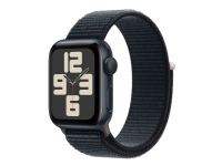 Apple Watch SE (GPS) - 2. generasjon - 40 mm - midnattsaluminium - smartklokke med sportssløyfe - vevet nylon - midnatt - håndleddstørrelse: 145-220 mm - 32 GB - Wi-Fi, Bluetooth - 26.4 g Sport & Trening - Pulsklokker og Smartklokker - Smartklokker