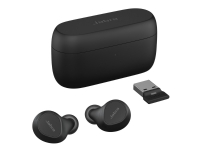 Jabra Evolve2 Buds UC - True wireless-hodetelefoner med mikrofon - i øret - Bluetooth - aktiv støydemping - USB-A via Bluetooth-adapter - lydisolerende - svart - Zoom Certified, Optimert for Google Meet TV, Lyd & Bilde - Hodetelefoner & Mikrofoner