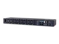 CyberPower Switched Series PDU41004 - Strømfordelerenhet (kan monteres i rack) - AC 100-240 V - enkeltfase - Ethernet, serial - inngang: IEC 60320 C14 - utgangskontakter: 8 (power IEC 60320 C13) - 1U - 3.05 m kabel - svart PC & Nettbrett - UPS - Tilbehør 