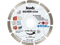 Alternativ bild 0 för kwb 796770, Diamantskiva med uppdelad kant, Torrkapning, Trubbig, Keramiska, Betong, Marmor, Pavers, Sten, Kakel, 2,2 cm, 18 cm, 7 mm