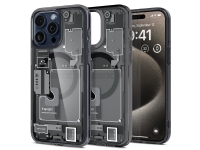 Spigen Ultra Hybrid MagFit - Zero One - baksidedeksel for mobiltelefon - MagSafe-samsvar - polykarbonat, termoplast-polyuretan (TPU) - svart - for Apple iPhone 15 Pro Max Tele & GPS - Mobilt tilbehør - Deksler og vesker