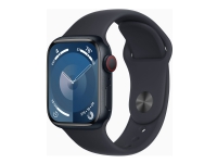 Apple Watch Series 9 (GPS + Cellular) - 41 mm - midnattsaluminium - smartklokke med sportsbånd - fluorelastomer - midnatt - båndbredde: S/M - 64 GB - Wi-Fi, LTE, UWB, Bluetooth - 4G - 32.1 g Sport & Trening - Pulsklokker og Smartklokker - Smartklokker