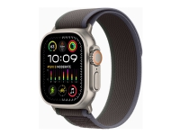 Apple Watch Ultra 2 - 49 mm - titan - smartklokke med Trail Loop - nylonvev - blue/black - båndbredde: M/L - 64 GB - Wi-Fi, LTE, UWB, Bluetooth - 4G - 61.4 g Sport & Trening - Pulsklokker og Smartklokker - Smartklokker