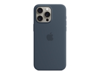 Bilde av Apple - Baksidedeksel For Mobiltelefon - Magsafe-samsvar - Silikon - Stormblå - For Iphone 15 Pro Max
