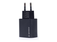 Gembird - Strømadapter - 18 watt - PD, QC 3.0 - 2 utgangskontakter (USB, 24 pin USB-C) - svart Tele & GPS - Batteri & Ladere - Ladere