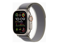 Apple Watch Ultra 2 - 49 mm - titan - smartklokke med Trail Loop - nylonvev - green/gray - båndbredde: M/L - 64 GB - Wi-Fi, LTE, UWB, Bluetooth - 4G - 61.4 g Sport & Trening - Pulsklokker og Smartklokker - Smartklokker