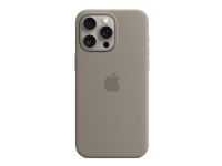 Apple - Baksidedeksel for mobiltelefon - MagSafe-samsvar - silikon - leire - for iPhone 15 Pro Max Tele & GPS - Mobilt tilbehør - Deksler og vesker