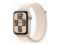 Apple Watch SE (GPS) - 2. generasjon - 44 mm - stjernelysaluminium - smartklokke med sportssløyfe - tekstil - stjernelys - håndleddstørrelse: 140-245 mm - 32 GB - Wi-Fi, Bluetooth - 32.9 g Sport & Trening - Pulsklokker og Smartklokker - Smartklokker