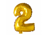 Folie tal ballon 2 guld, 102 cm Skole og hobby - Festeutsmykking - Ballonger