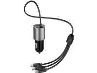 Dudao R5ProN car adapter 17Watt Lightning/USB-C/USB Micro 1m Tele & GPS - Mobilt tilbehør - Deksler og vesker
