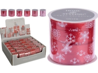 Home_Styling Ribbon 1X500cm Red White Belysning - Annen belysning - Julebelysning