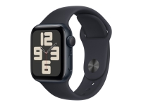 Apple Watch SE (GPS) - 2. generasjon - 40 mm - midnattsaluminium - smartklokke med sportsbånd - fluorelastomer - midnatt - båndbredde: S/M - 32 GB - Wi-Fi, Bluetooth - 26.4 g Sport & Trening - Pulsklokker og Smartklokker - Smartklokker