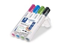 Staedtler Lumocolor 351, 4 stykker, Sort, Lyseblå, Lysegrønn, Rosa, Projektil spiss, Hvit, Polypropylen (PP), Rund
