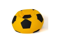 Fodbold Sako taske pouffe gul-sort XL 120 cm
