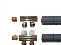 udvidelse til gulvvarme - 3/4, 2 kredse med isolering. Til bundmodul og skaktløsning Rørlegger artikler - Oppvarming - Gulvvarme