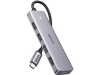Ugreen USB Type C HUB splitter - 4x USB 3.2 Gen 1 med USB-C strømport grå (CM219 70336)