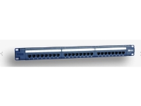 EMITERNET PANEL 19, 24XRJ45 UTP CAT.6 (1U) WITH SHELF, BLUE (POE) PC tilbehør - Nettverk - Patch panel