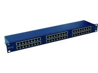 EMITERNET PANEL 19, 48XRJ45 STP CAT.6 (1U) WITH SHELF, BLUE PC tilbehør - Nettverk - Patch panel