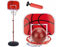 Aptel mini basketballkurv med ryggbrett, stativ med base, ball, pumpe 150 cm AG794A