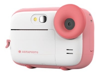 AgfaPhoto Realikids Instant Cam - Digitalkamera - kompakt med øyeblikkelig bildeskriver - 5.0 MP / 15 MP (interpolert) - 1080 p - rosa Foto og video - Analogt kamera - Øyeblikkelig kamera